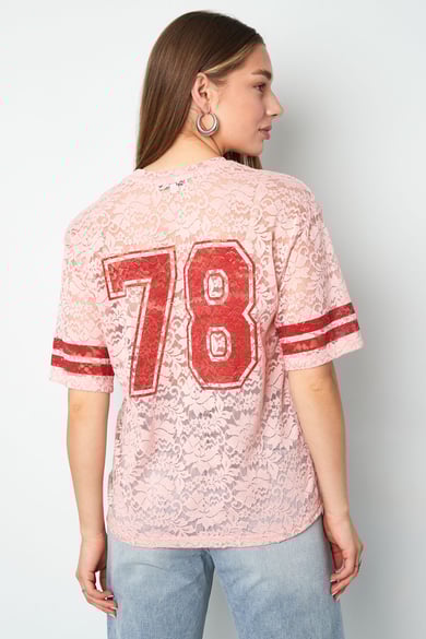 Lace American T-shirts - White h5 Picture9