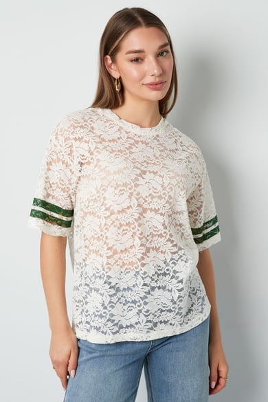 Lace American T-shirts - White h5 Picture7