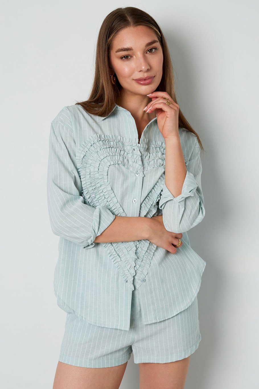 Bluse Herz - Grün Bild5