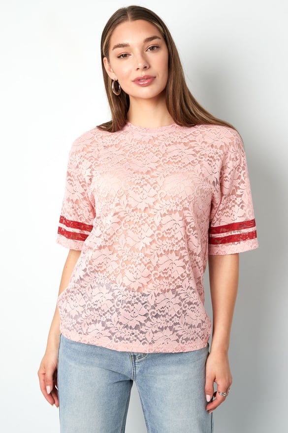 Camisetas americanas de encaje - Blancas