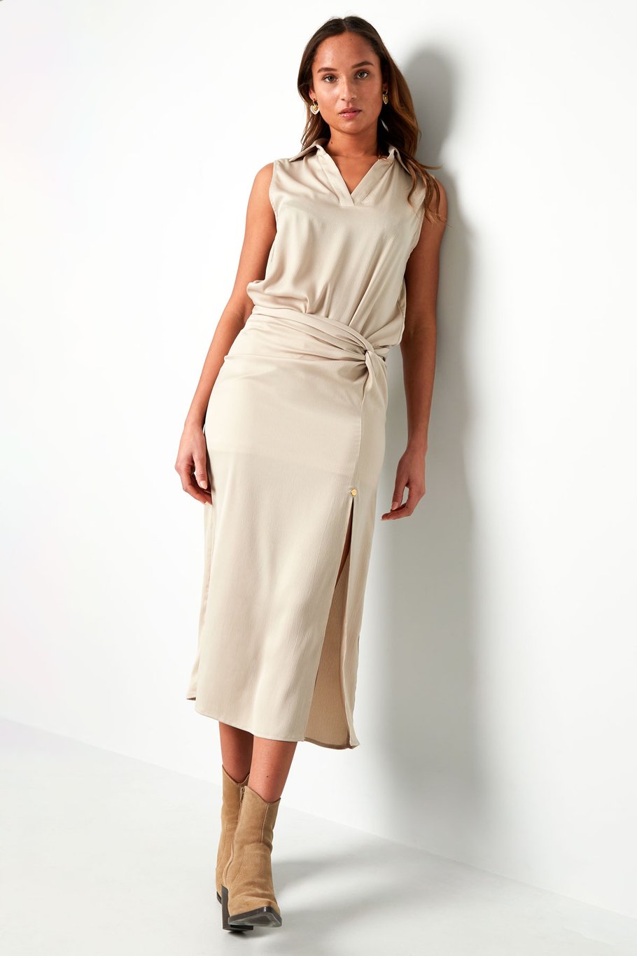 Long skirt knotted - white h5Picture5