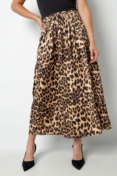 Long leopard print skirt - brown h5 Picture2