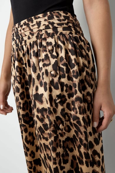 Long leopard print skirt - brown h5 Picture3
