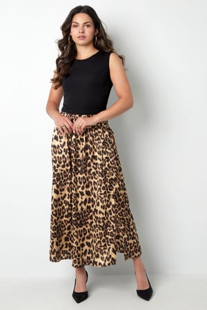 Long leopard print skirt - brown h5 Picture5