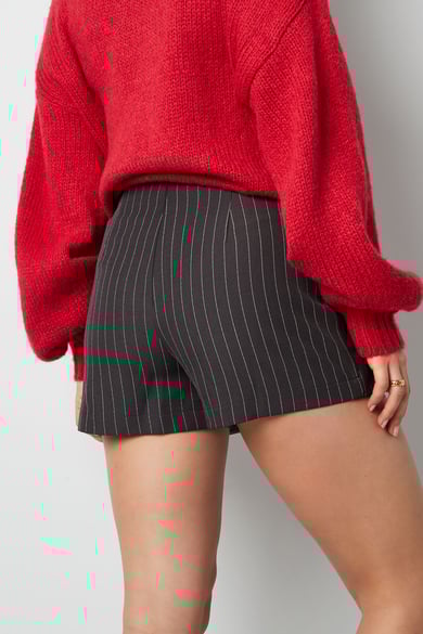 Skort mit Kreidestreifen - Grau h5 Bild5