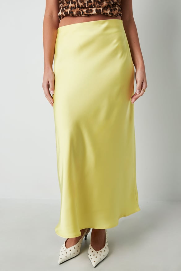 Long satin skirt - Beige 2