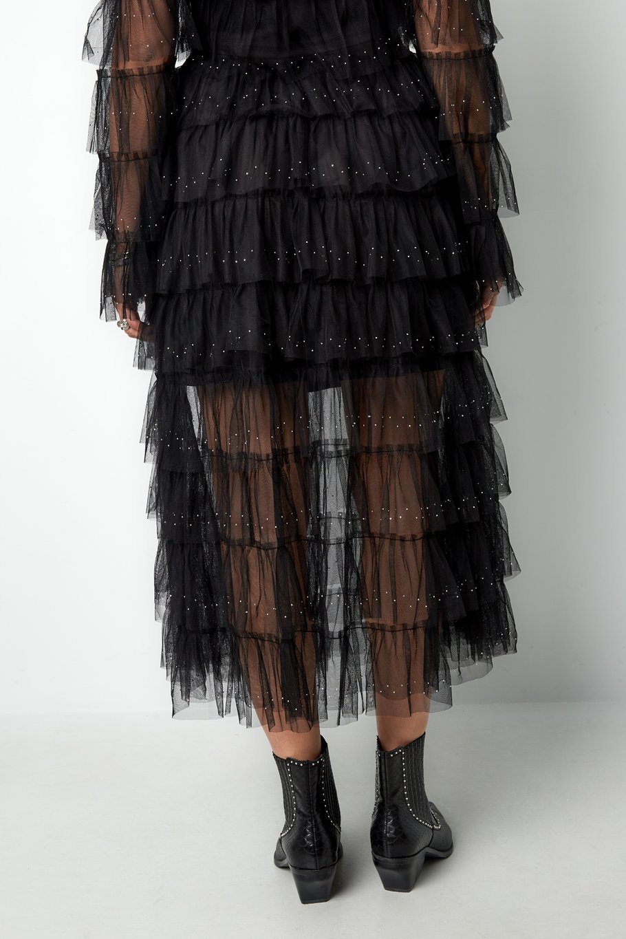 Festival The Sparkly Ruffle Skirt - Black Picture6