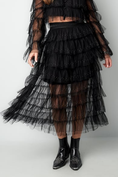 Festival The Sparkly Ruffle Skirt - Black h5 Picture3