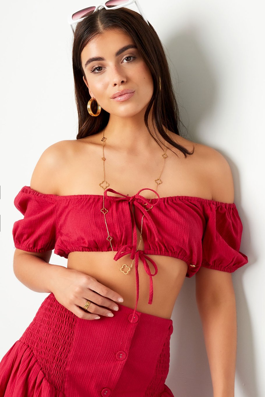 Crop top knotted White S h5Picture4