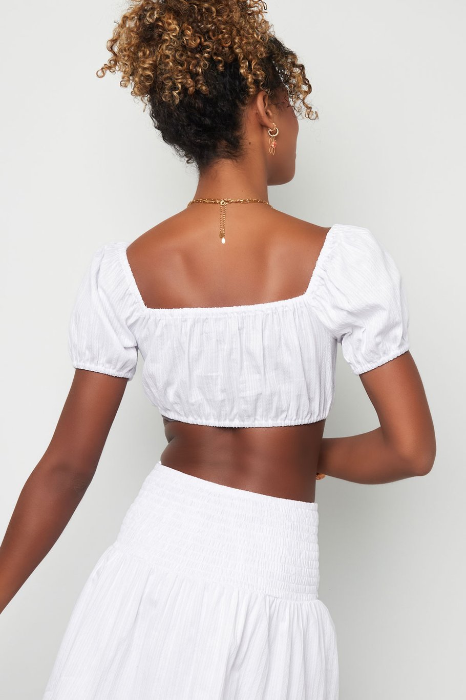 Crop top knotted White S h5Picture8
