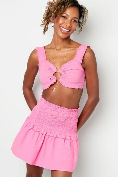 Crop top recortado - amarillo M h5 Imagen3