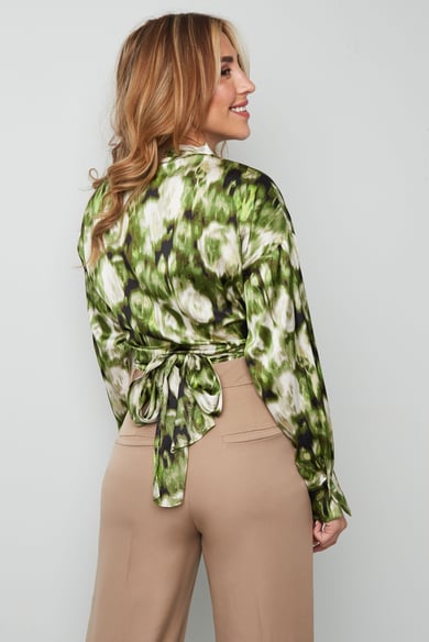 Wickelbluse Tigerprint - grün h5 Bild6