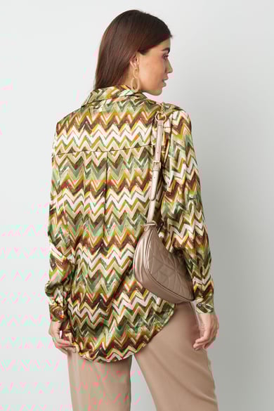 Blouse imprimé zigzag - vert h5 Image7