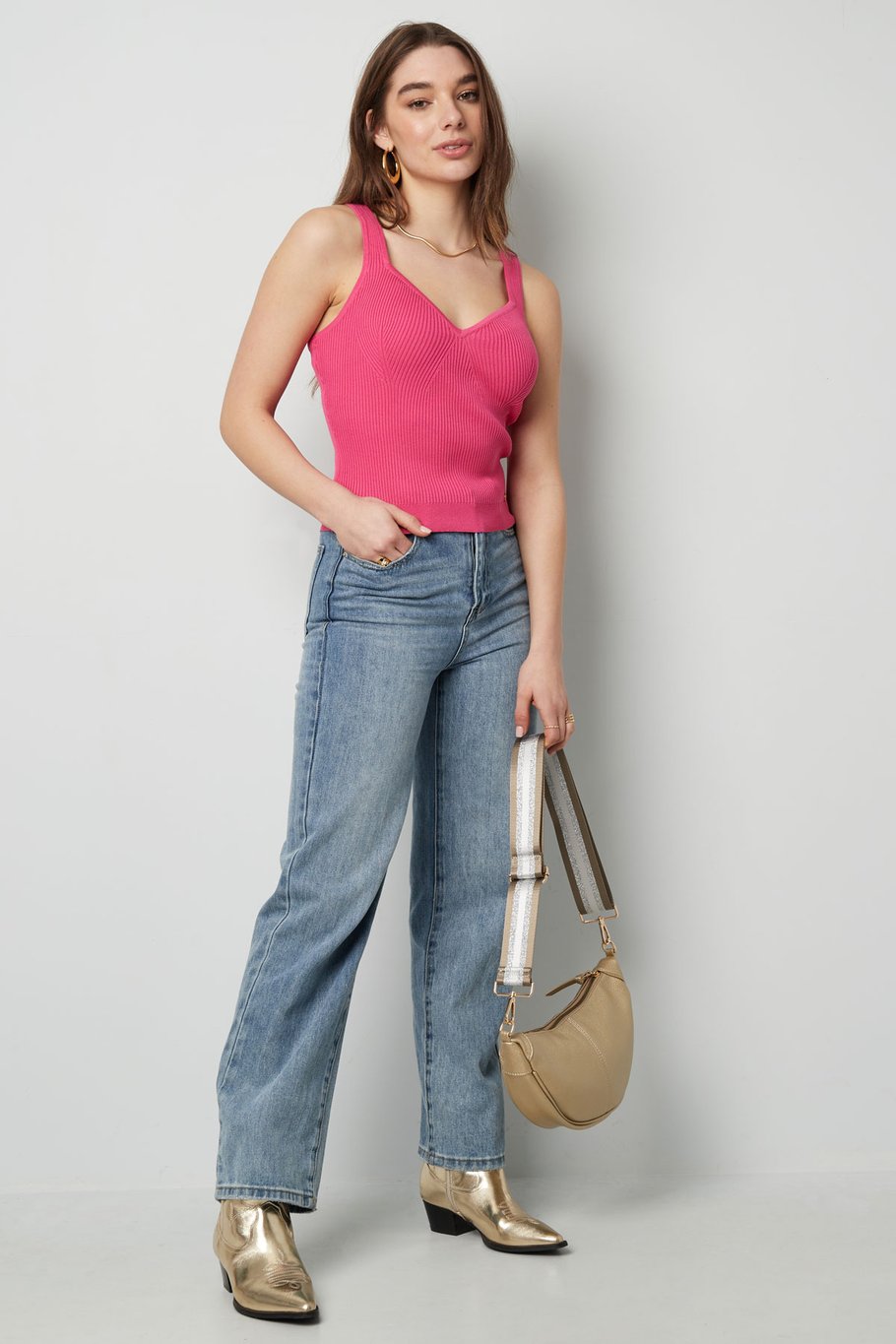 Top basic in maglia - nero Immagine3