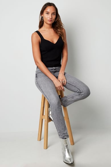 Top basic in maglia - nero h5 Immagine7