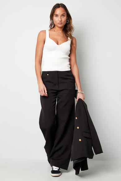 Top basic in maglia - nero h5 Immagine9