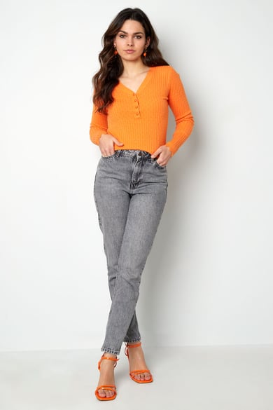 Pullover mit V-Ausschnitt - Beige  h5 Bild8