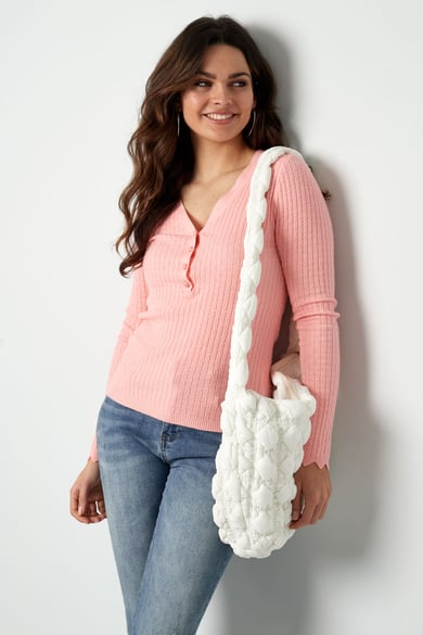 Pullover mit V-Ausschnitt - Beige  h5 Bild12
