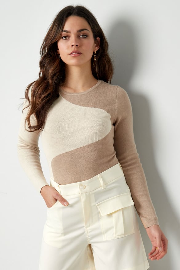 Corpo organico ying yang - rosa bianco