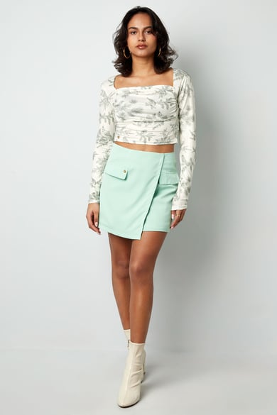 Long sleeve flower top - blue  h5 Picture6