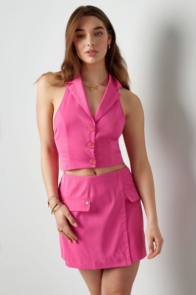 Simple pastel halter top - fuchsia h5 Picture6