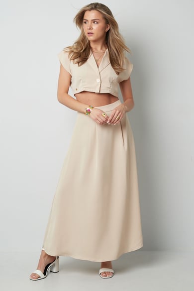 Cropped top met knoop - roze h5 Afbeelding5