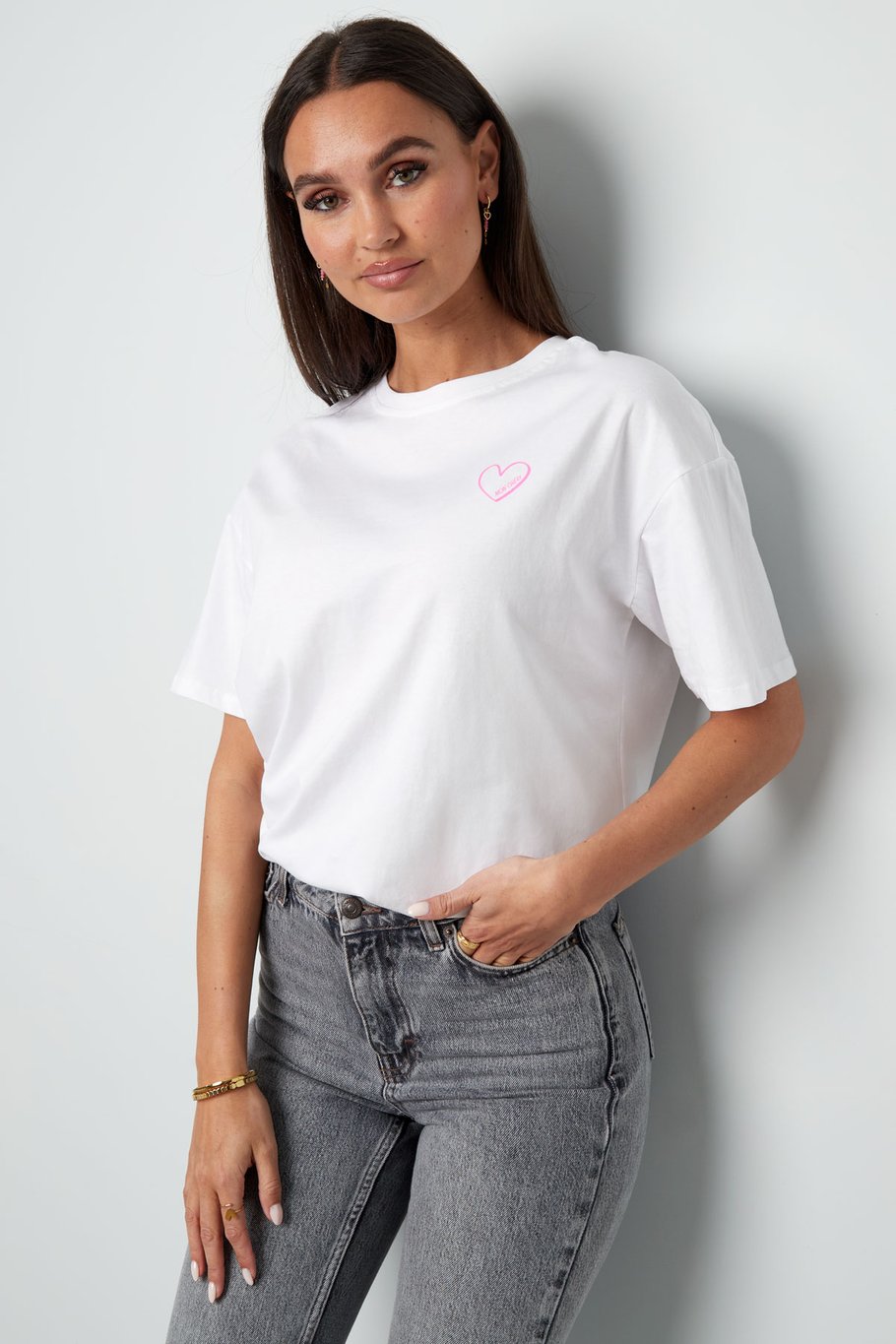 T-shirt mon cheri - wit Afbeelding3