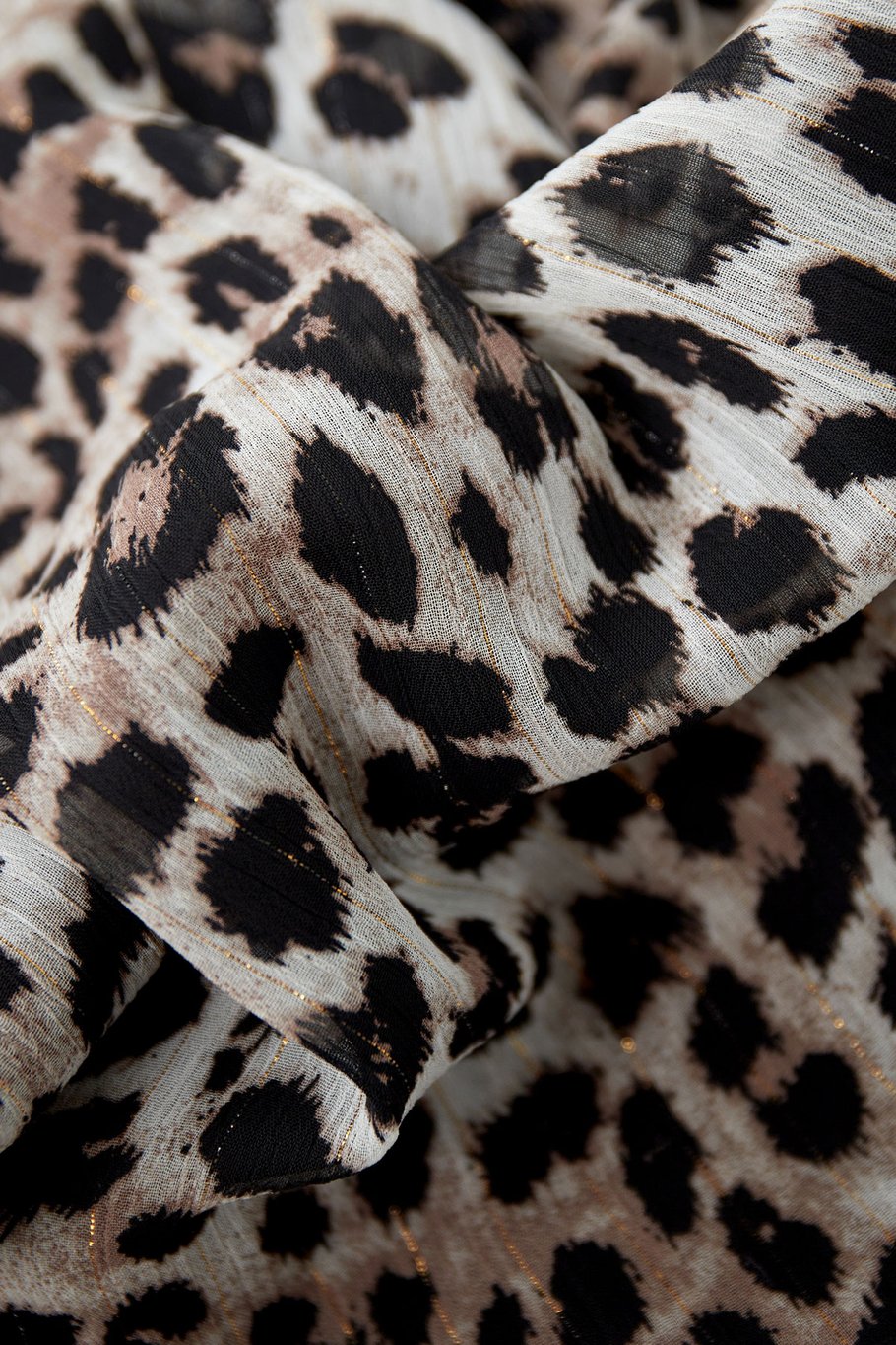 Top con estampado de leopardo y mangas acampanadas - marrón Imagen4