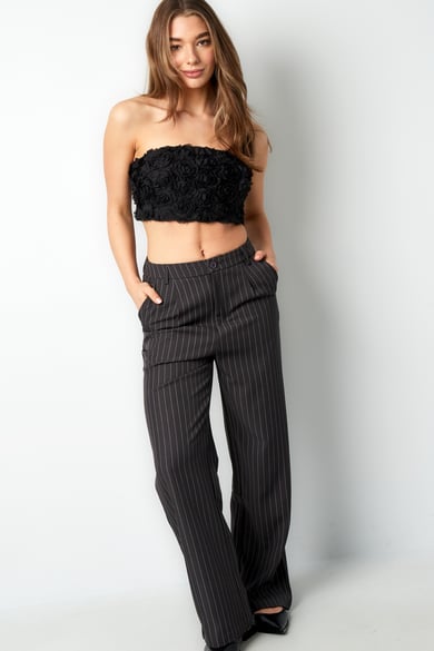 Top a fascia Roses - Nero h5 Immagine5