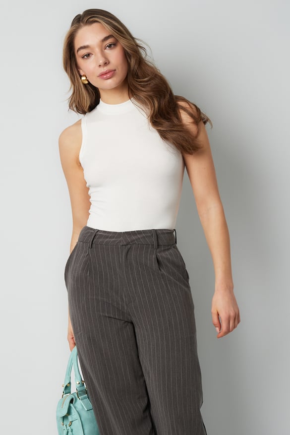 Basic body hoge hals - Zwart
