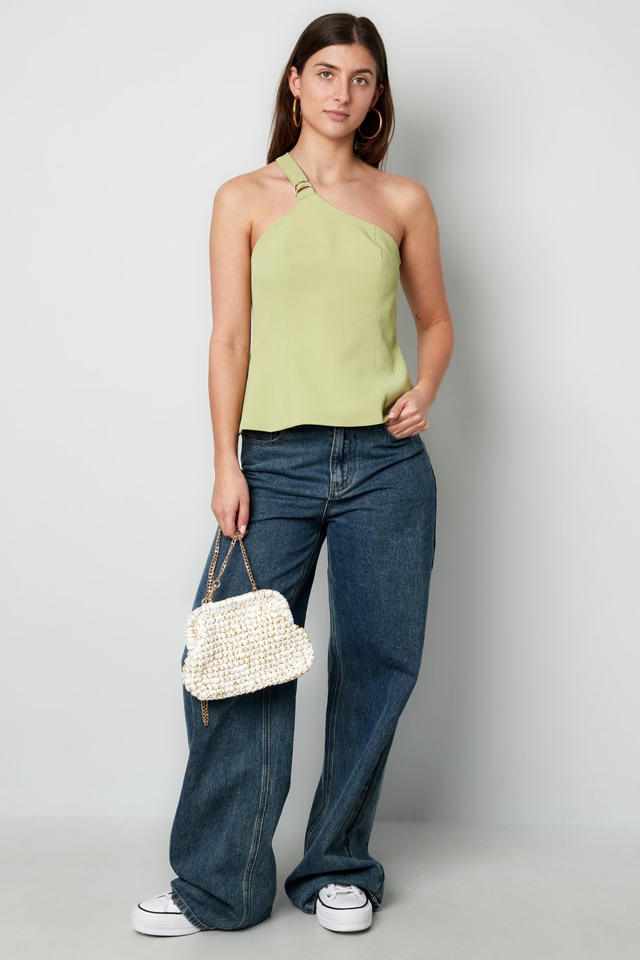 Haut cargo à une épaule - Beige Image7