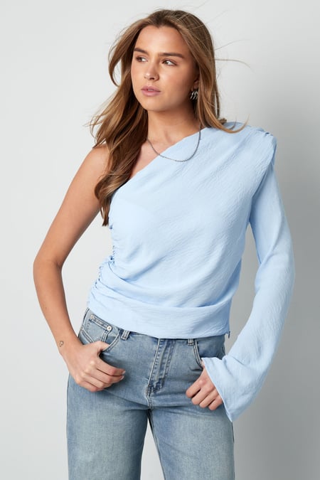 One-Shoulder-Bluse - Weiß