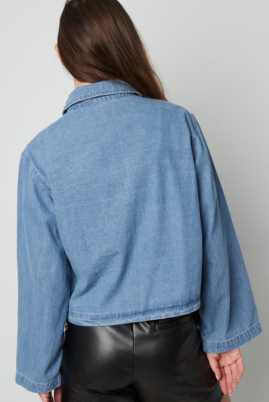 Denim jacket with bows - grey Picture6