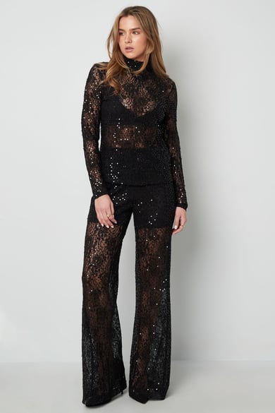Lace top with glitter - black h5 Picture3