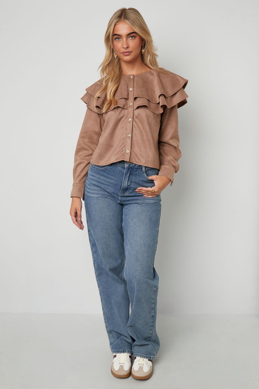 Layered Blouse Suede Picture8