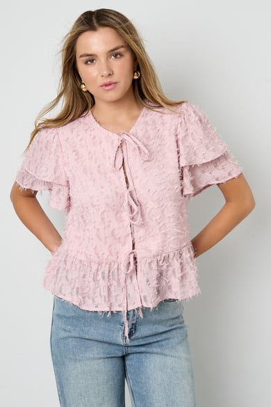 Short sleeve tops Solid color Elegant Spring/Summer h5 Picture8