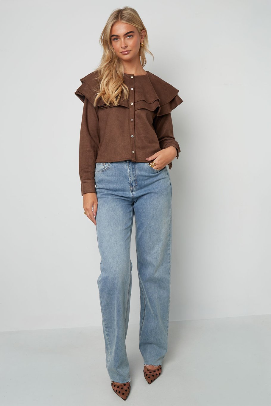 Layered Blouse Suede Picture9