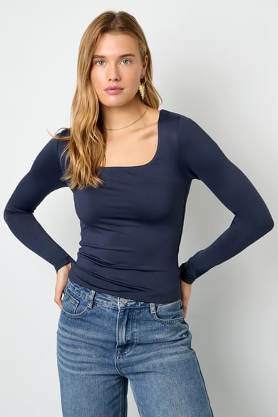 Nylon Long sleeve tops Solid color Basic All Fit  Clothes h5 Picture7