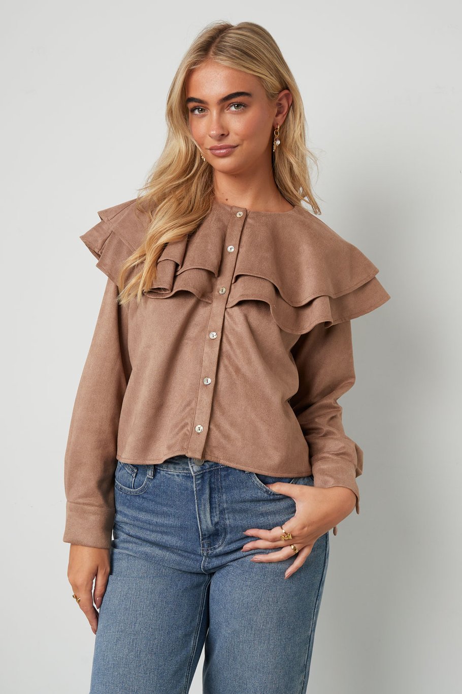 Layered Blouse Suede Picture10