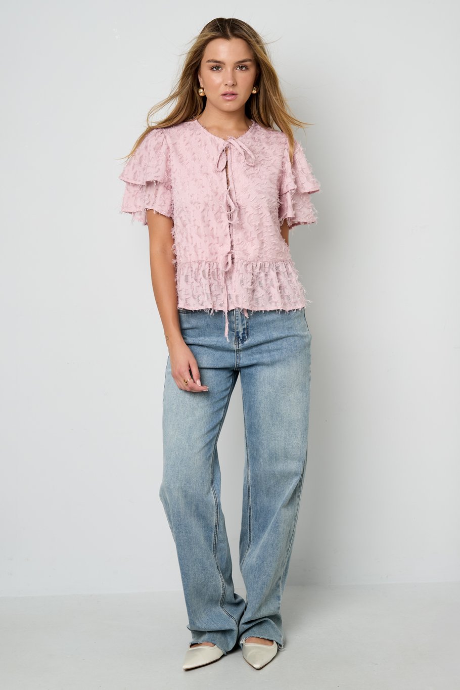 Short sleeve tops Solid color Elegant Spring/Summer Picture5