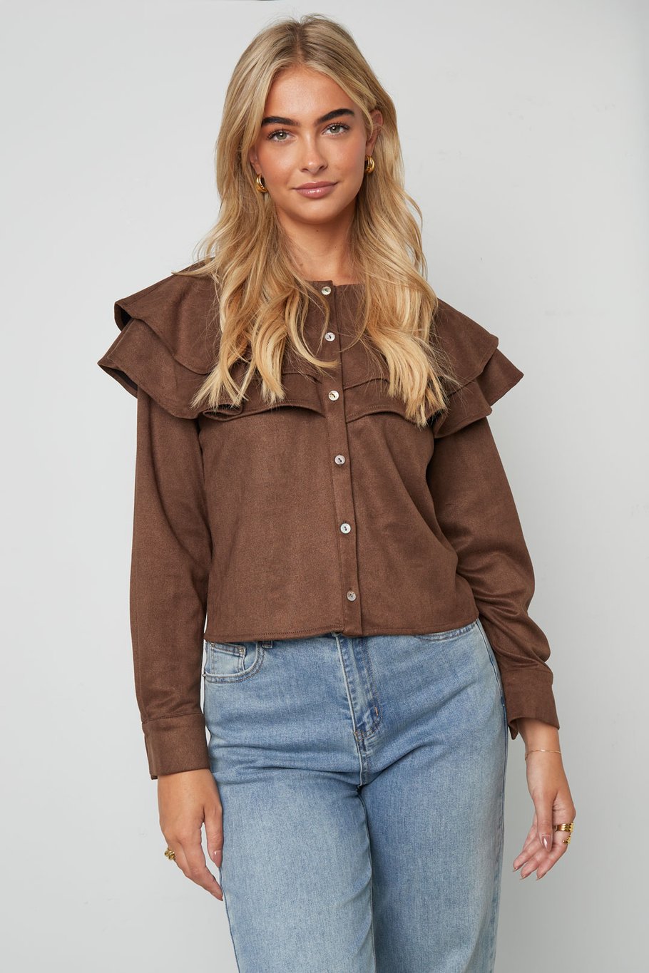 Layered Blouse Suede Picture7