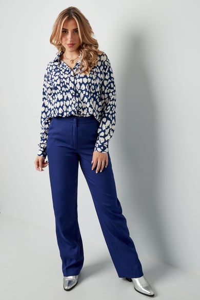 Basic effen pantalon Zalmroze S h5 Afbeelding9