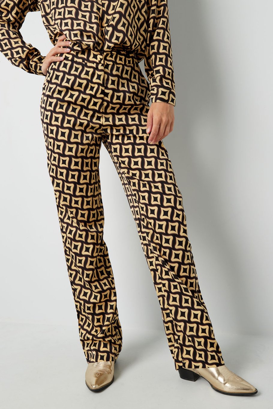 Pants retro print black h5Picture3