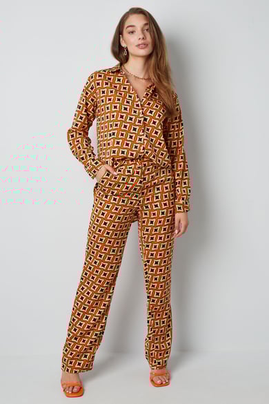 Hose mit Retro-Print in Schwarz h5 Bild5