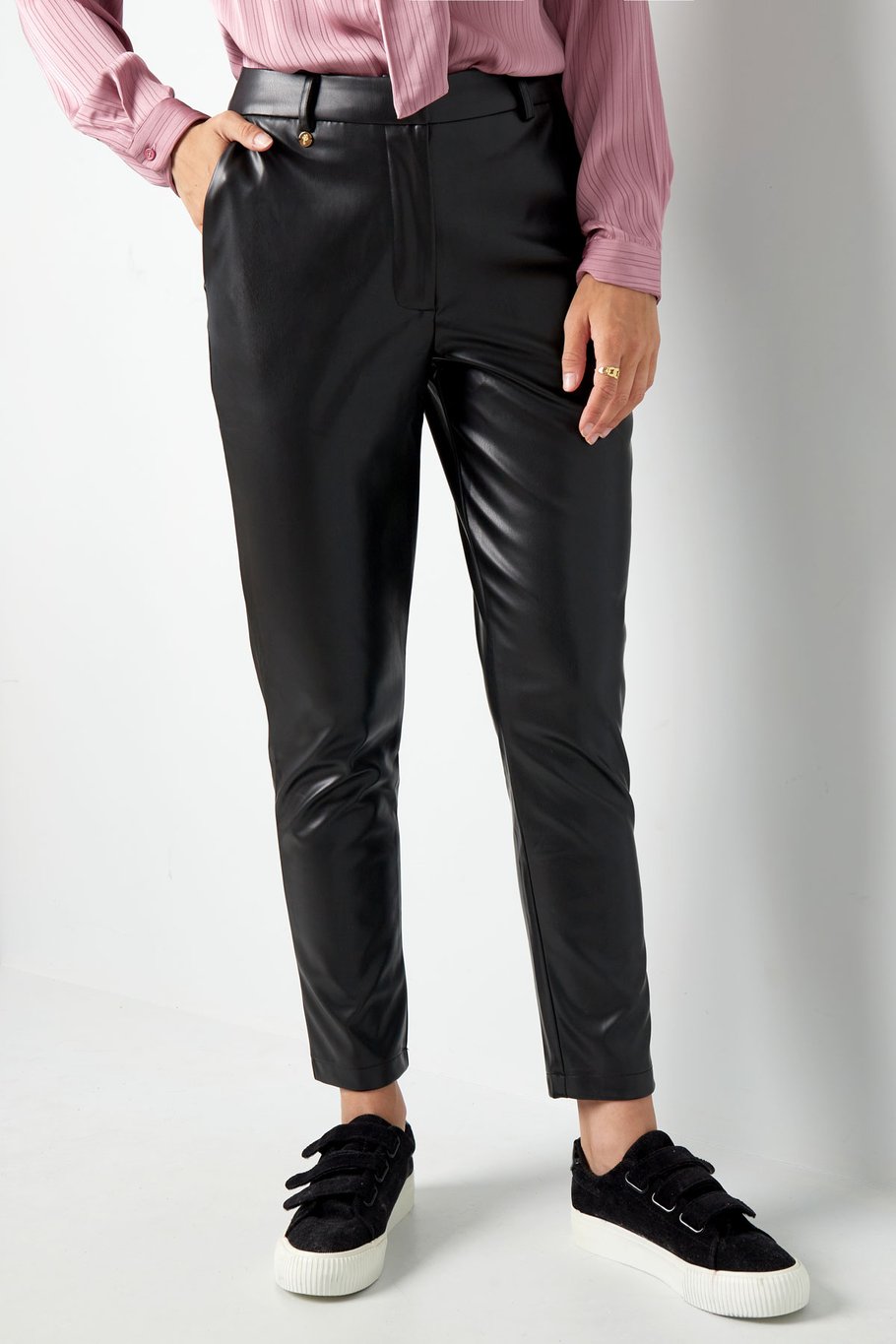 PU-Lederhose - schwarz Bild2