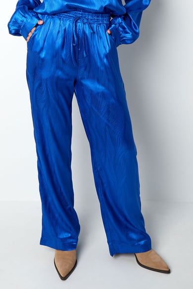 Satin trousers with print - purple h5 Picture7