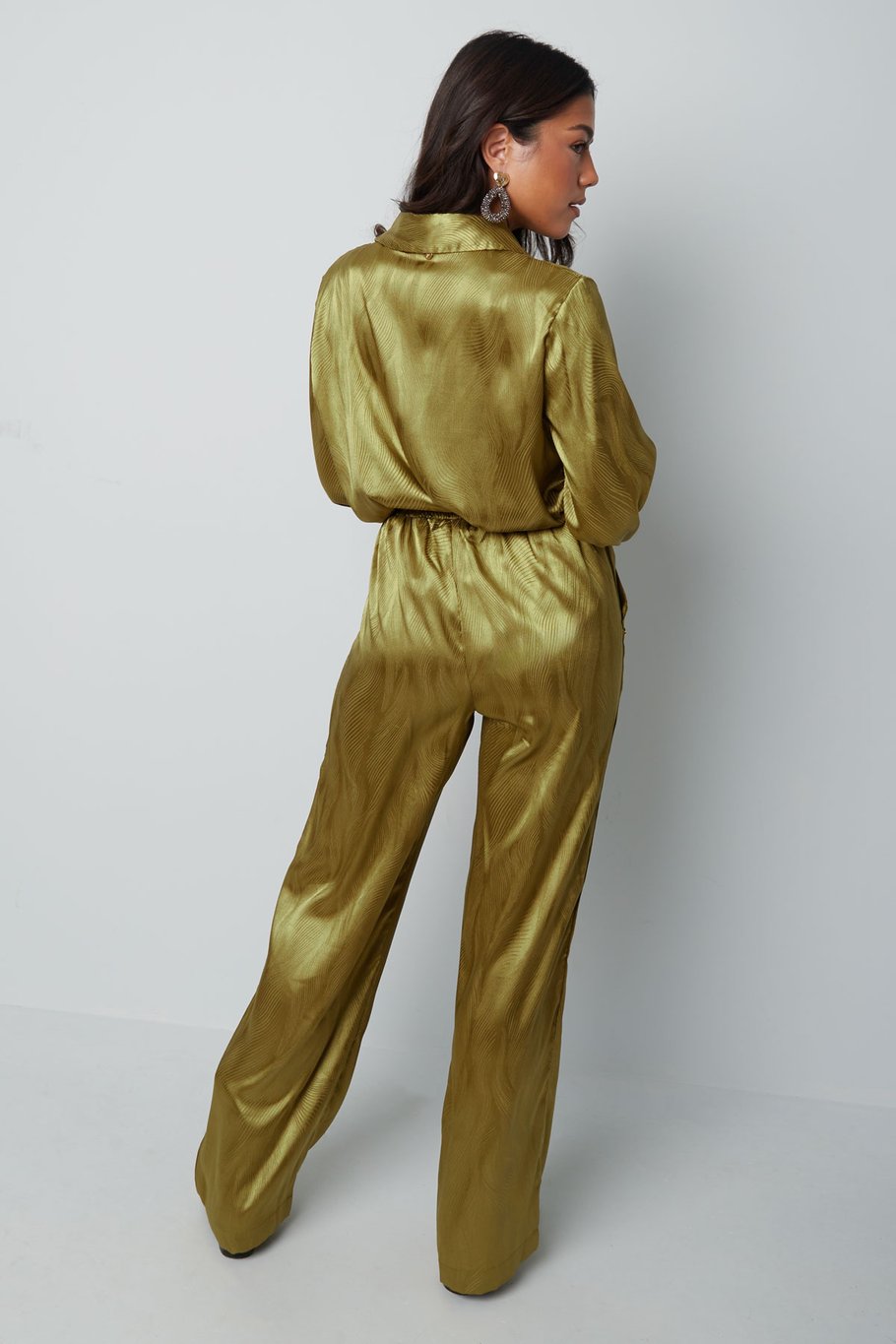 Satin trousers with print - purple Picture10