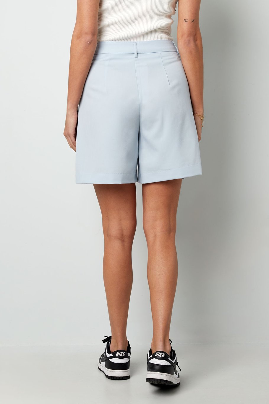Shorts mit Bundfalten - Hellblau h5Bild10