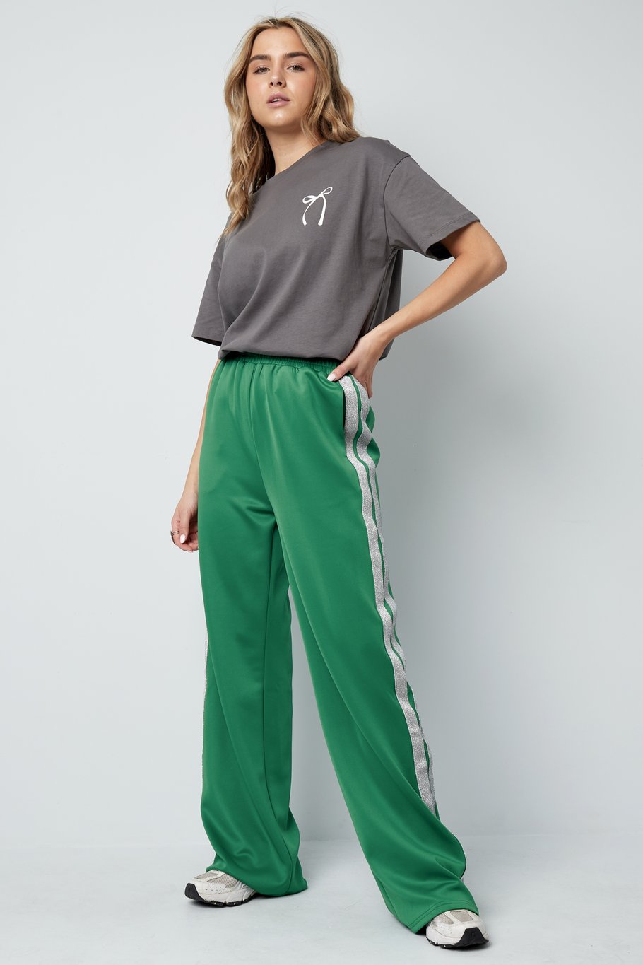 Gestreifte Must-have-Hose - lila L Bild5