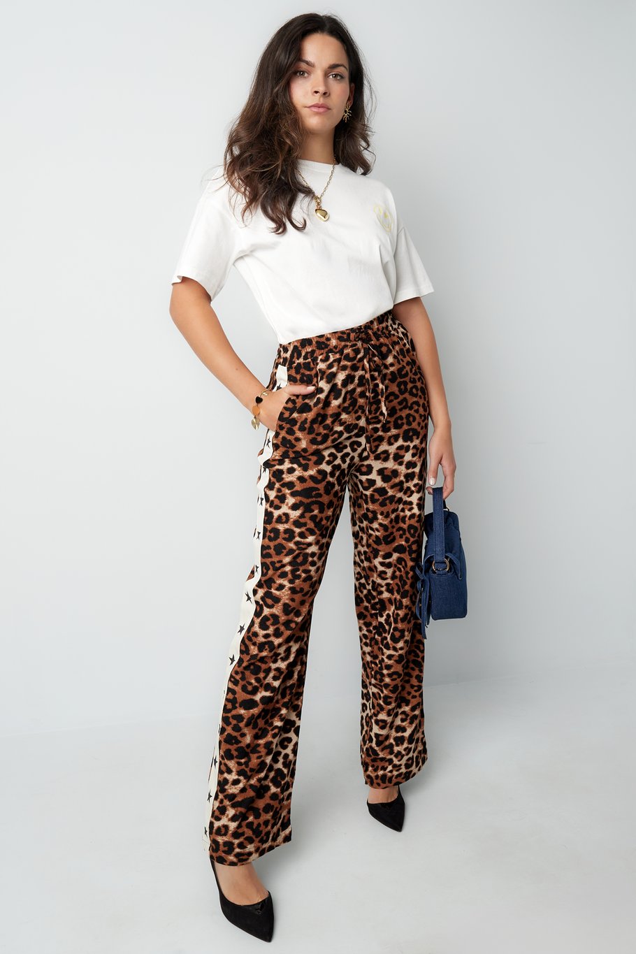 Pantalón Wild Leopard con rayas - marrón Imagen3